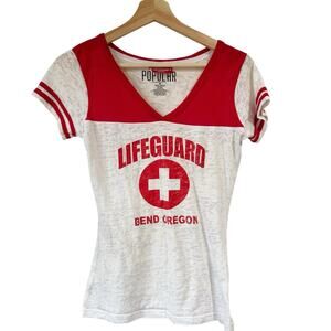 Lifeguard Tshirt Women Medium‎ White Red Bend, Oregon